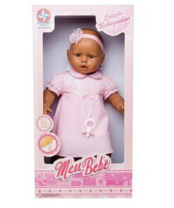 Boneca Meu Bebê Rosa 60cm  Negra - Estrela