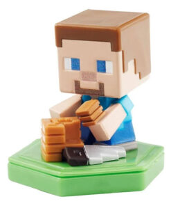 Mini Figura Minecraft Earth 4cm Steve Trabalhador - Mattel